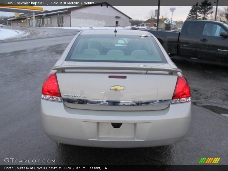 Gold Mist Metallic / Neutral 2009 Chevrolet Impala LT