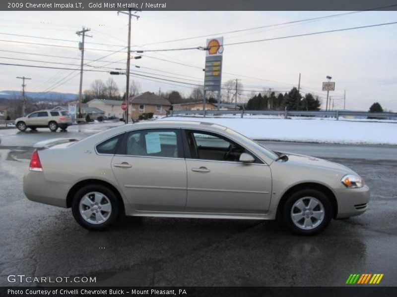 Gold Mist Metallic / Neutral 2009 Chevrolet Impala LT