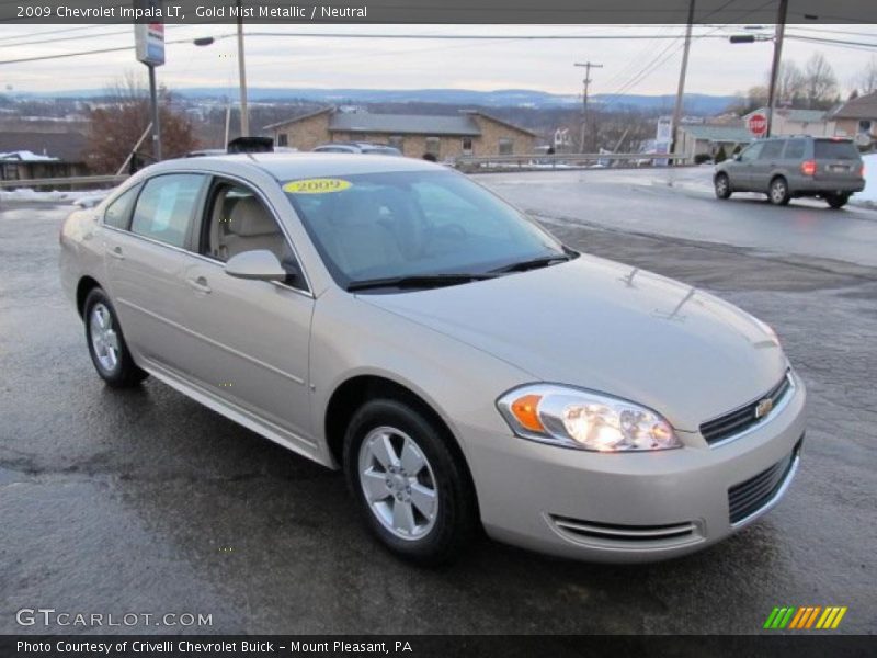 Gold Mist Metallic / Neutral 2009 Chevrolet Impala LT