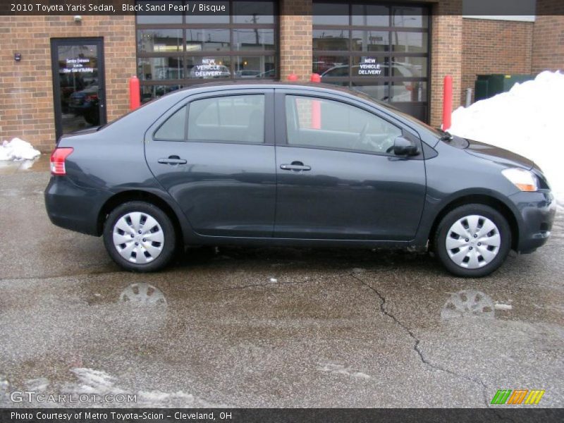 Black Sand Pearl / Bisque 2010 Toyota Yaris Sedan