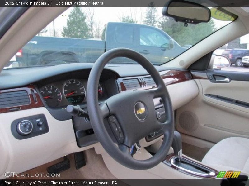 Gold Mist Metallic / Neutral 2009 Chevrolet Impala LT