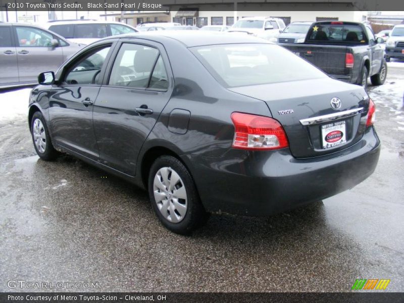 Black Sand Pearl / Bisque 2010 Toyota Yaris Sedan