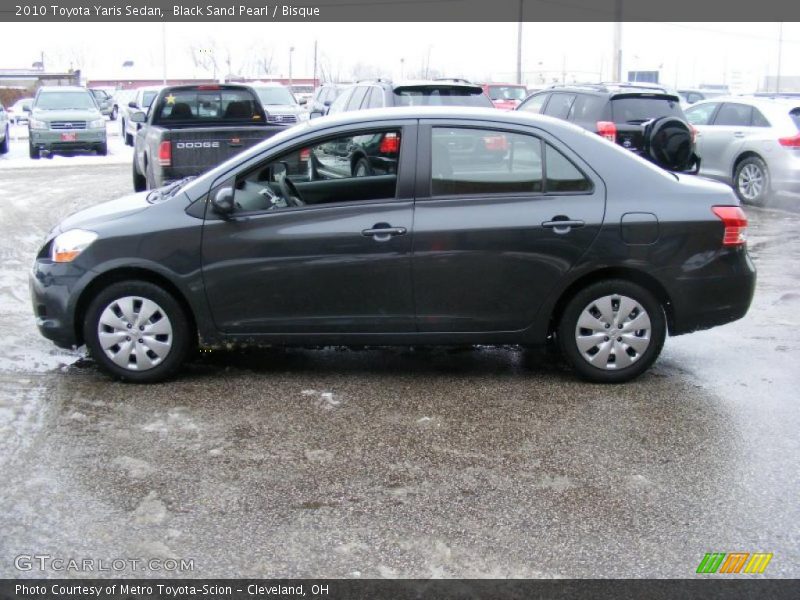 Black Sand Pearl / Bisque 2010 Toyota Yaris Sedan