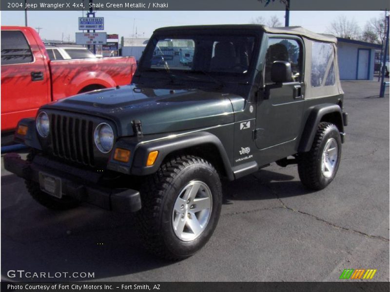 Shale Green Metallic / Khaki 2004 Jeep Wrangler X 4x4