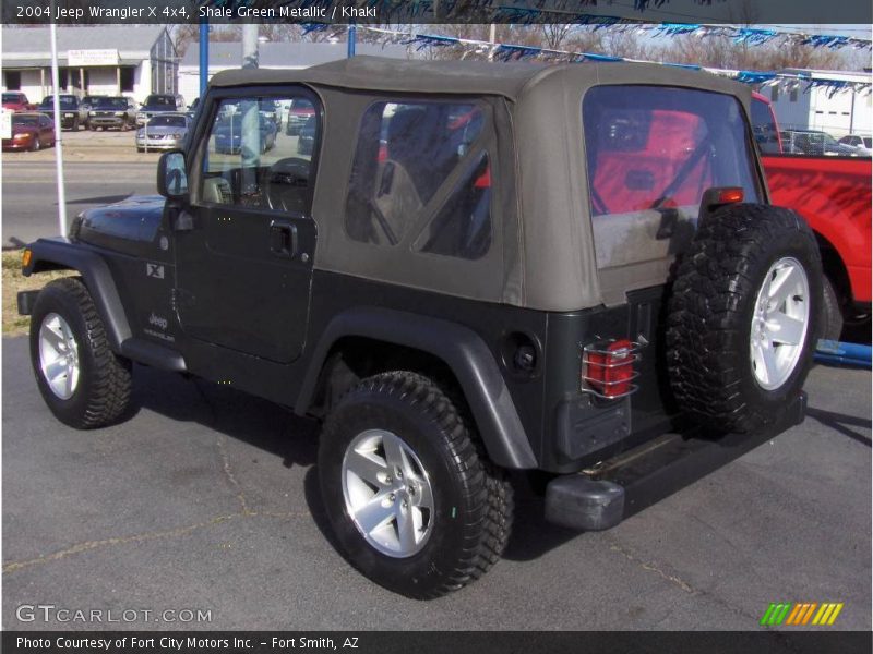 Shale Green Metallic / Khaki 2004 Jeep Wrangler X 4x4