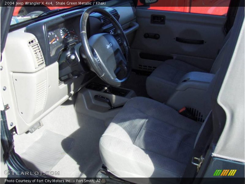 Shale Green Metallic / Khaki 2004 Jeep Wrangler X 4x4