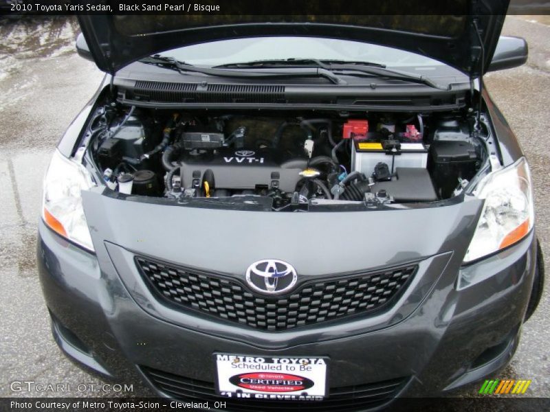 Black Sand Pearl / Bisque 2010 Toyota Yaris Sedan
