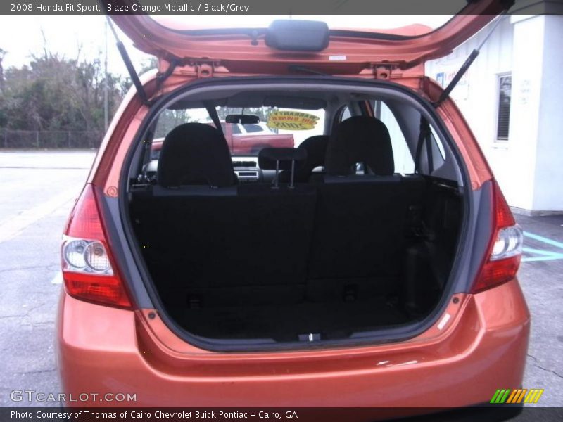 Blaze Orange Metallic / Black/Grey 2008 Honda Fit Sport