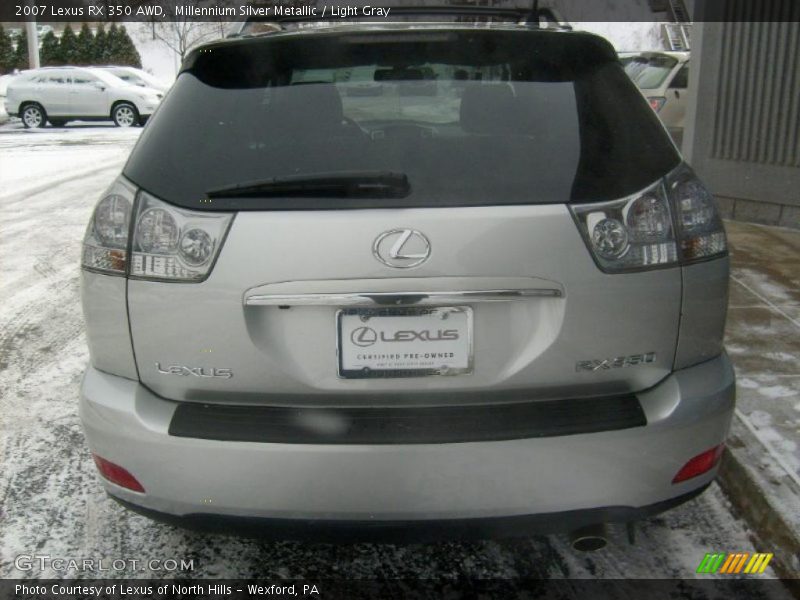 Millennium Silver Metallic / Light Gray 2007 Lexus RX 350 AWD