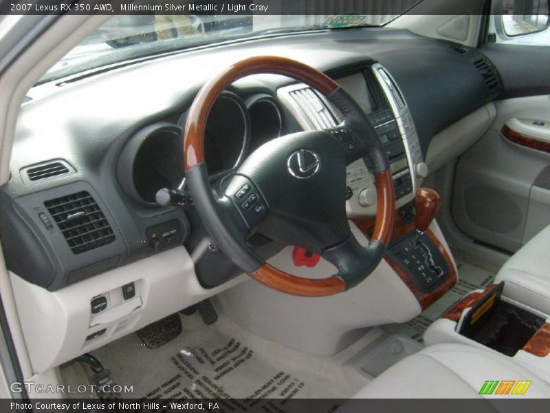 Millennium Silver Metallic / Light Gray 2007 Lexus RX 350 AWD