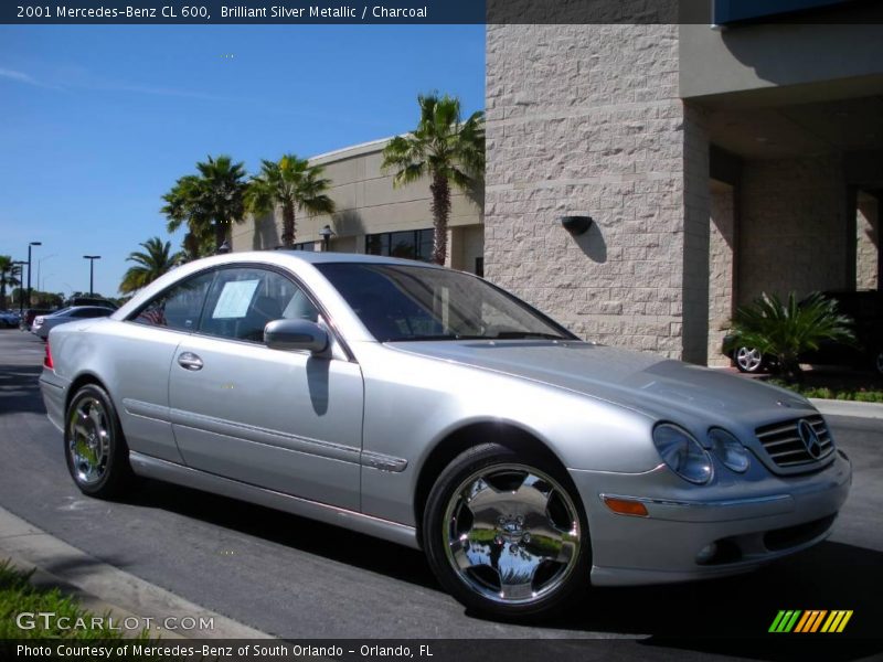 Brilliant Silver Metallic / Charcoal 2001 Mercedes-Benz CL 600