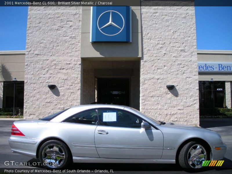 Brilliant Silver Metallic / Charcoal 2001 Mercedes-Benz CL 600