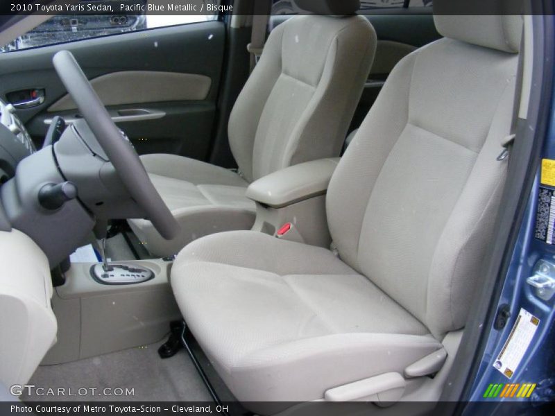 Pacific Blue Metallic / Bisque 2010 Toyota Yaris Sedan