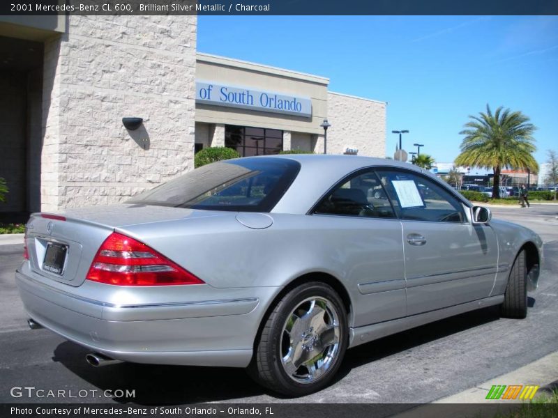 Brilliant Silver Metallic / Charcoal 2001 Mercedes-Benz CL 600