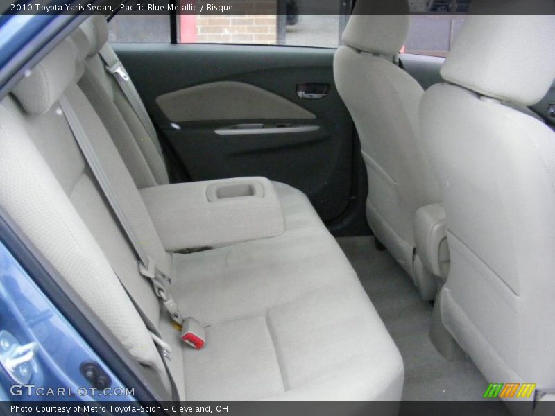Pacific Blue Metallic / Bisque 2010 Toyota Yaris Sedan