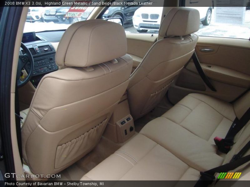 Highland Green Metallic / Sand Beige/Black Nevada Leather 2008 BMW X3 3.0si
