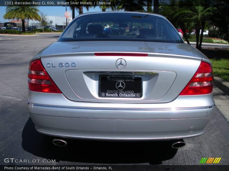 Brilliant Silver Metallic / Charcoal 2001 Mercedes-Benz CL 600