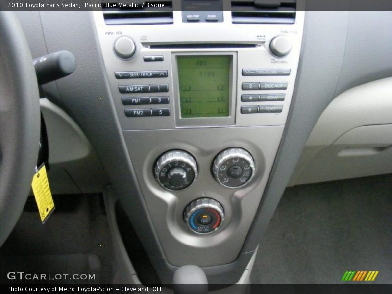 Pacific Blue Metallic / Bisque 2010 Toyota Yaris Sedan