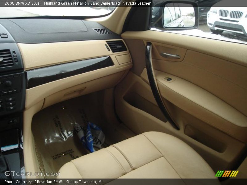 Highland Green Metallic / Sand Beige/Black Nevada Leather 2008 BMW X3 3.0si