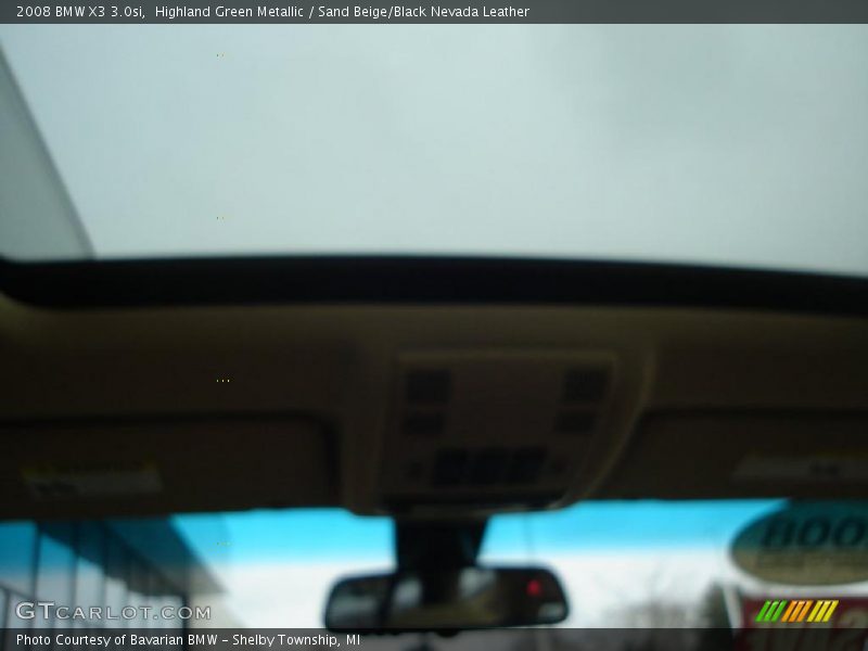Highland Green Metallic / Sand Beige/Black Nevada Leather 2008 BMW X3 3.0si