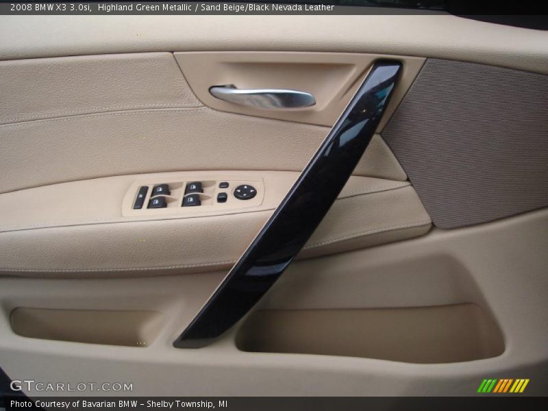Highland Green Metallic / Sand Beige/Black Nevada Leather 2008 BMW X3 3.0si