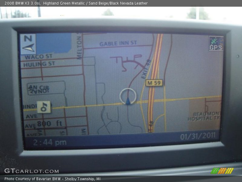 Highland Green Metallic / Sand Beige/Black Nevada Leather 2008 BMW X3 3.0si