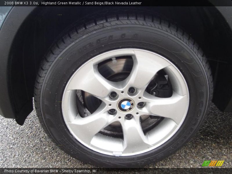 Highland Green Metallic / Sand Beige/Black Nevada Leather 2008 BMW X3 3.0si