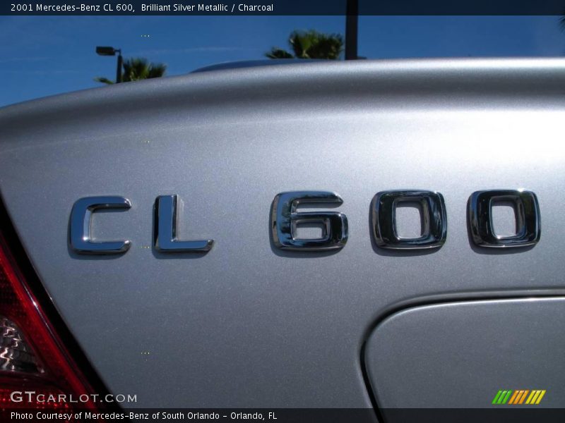 Brilliant Silver Metallic / Charcoal 2001 Mercedes-Benz CL 600