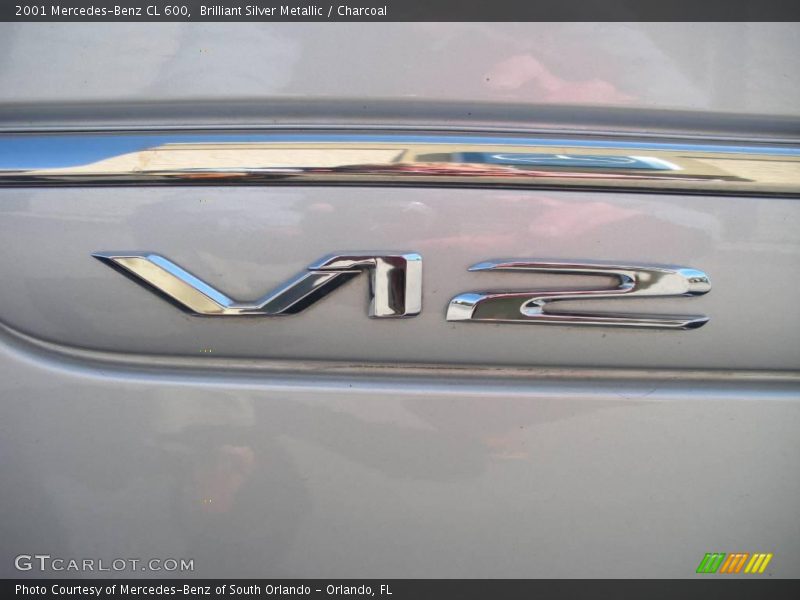 Brilliant Silver Metallic / Charcoal 2001 Mercedes-Benz CL 600