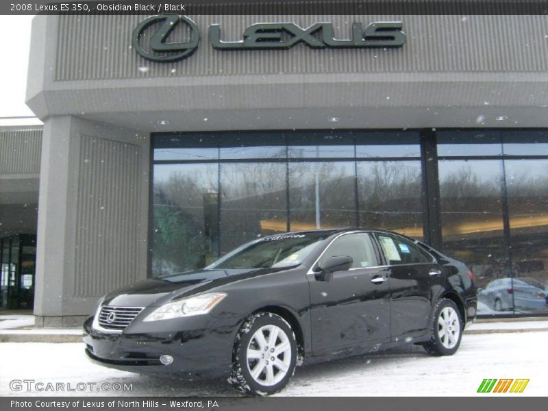 Obsidian Black / Black 2008 Lexus ES 350