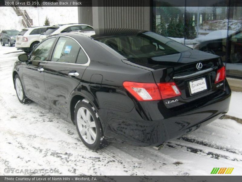 Obsidian Black / Black 2008 Lexus ES 350