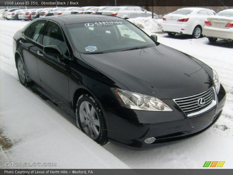 Obsidian Black / Black 2008 Lexus ES 350