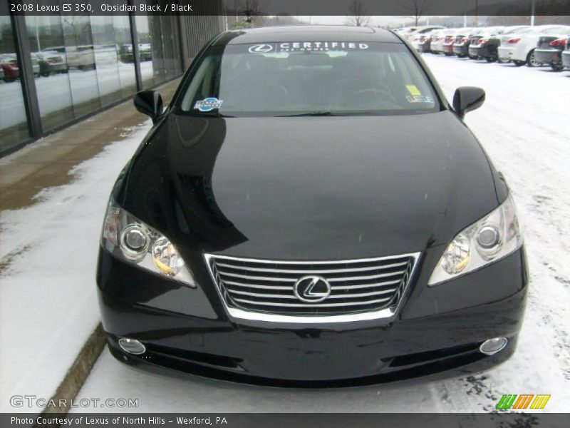 Obsidian Black / Black 2008 Lexus ES 350