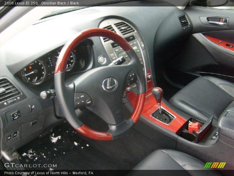 Obsidian Black / Black 2008 Lexus ES 350