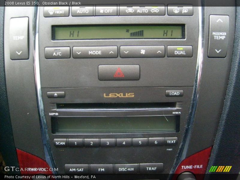 Obsidian Black / Black 2008 Lexus ES 350