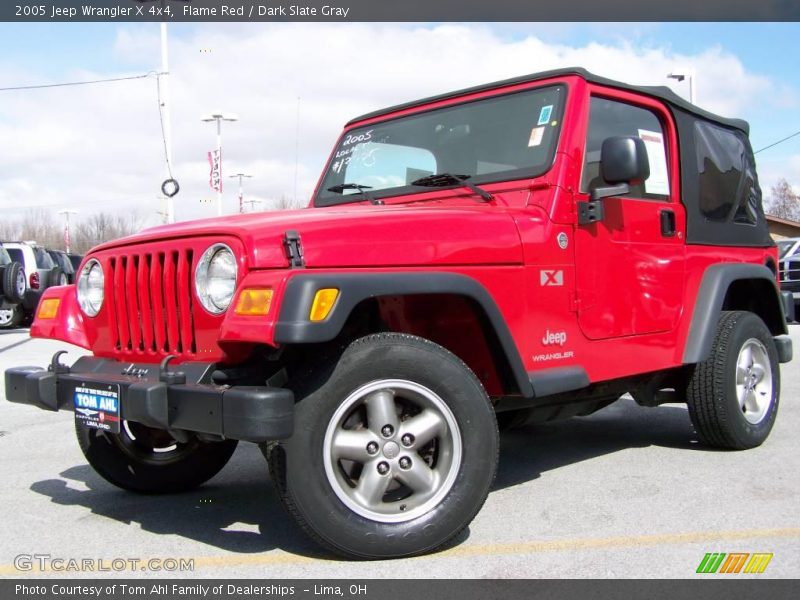 Flame Red / Dark Slate Gray 2005 Jeep Wrangler X 4x4