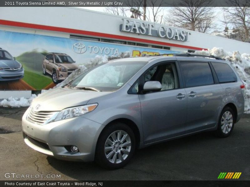 Silver Sky Metallic / Light Gray 2011 Toyota Sienna Limited AWD