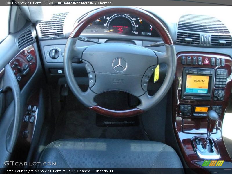 Brilliant Silver Metallic / Charcoal 2001 Mercedes-Benz CL 600