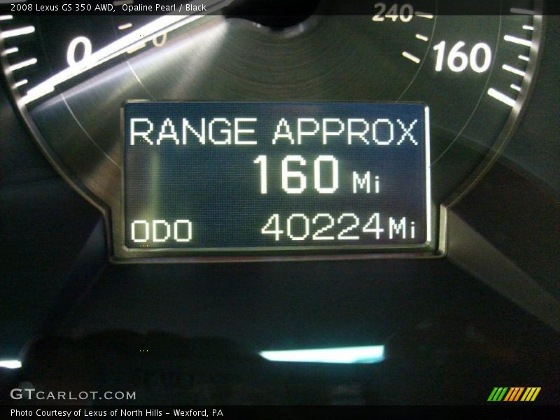 Opaline Pearl / Black 2008 Lexus GS 350 AWD