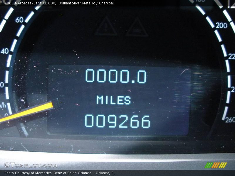 Brilliant Silver Metallic / Charcoal 2001 Mercedes-Benz CL 600