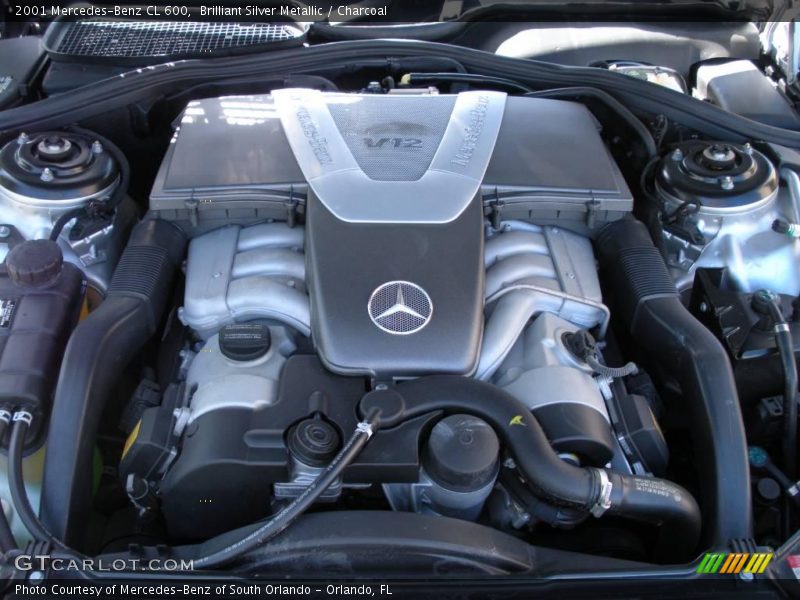 Brilliant Silver Metallic / Charcoal 2001 Mercedes-Benz CL 600