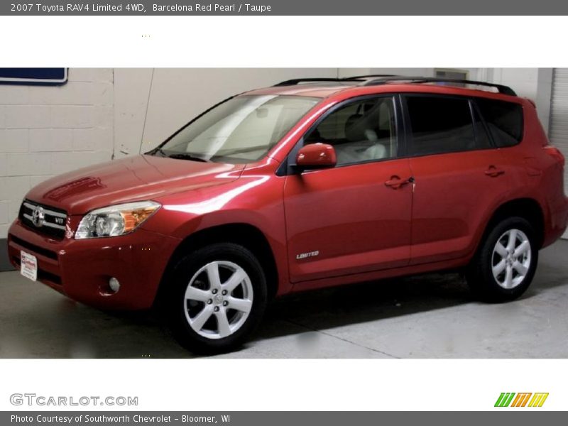 Barcelona Red Pearl / Taupe 2007 Toyota RAV4 Limited 4WD