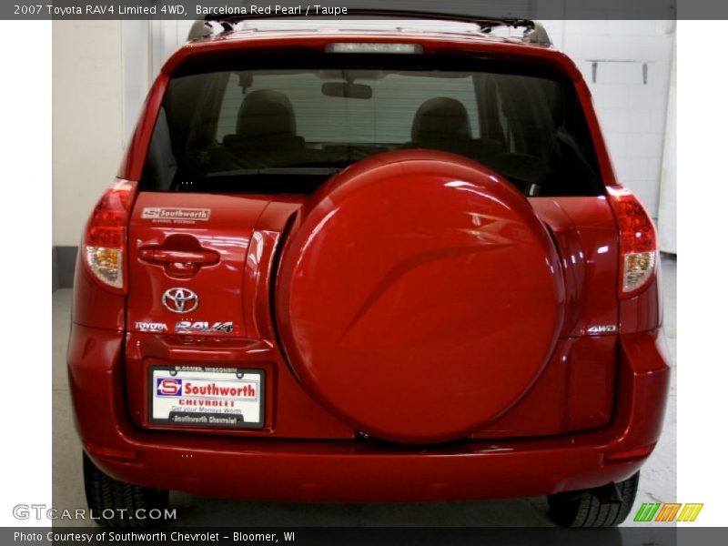 Barcelona Red Pearl / Taupe 2007 Toyota RAV4 Limited 4WD