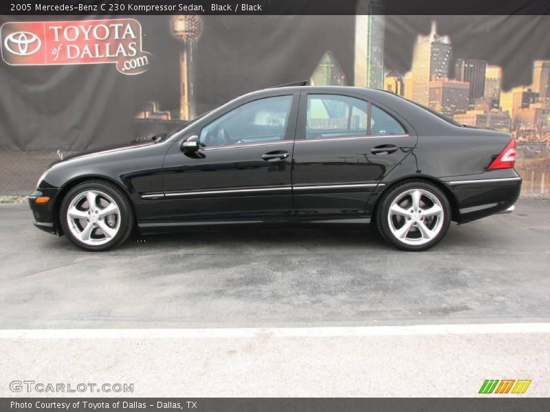 Black / Black 2005 Mercedes-Benz C 230 Kompressor Sedan