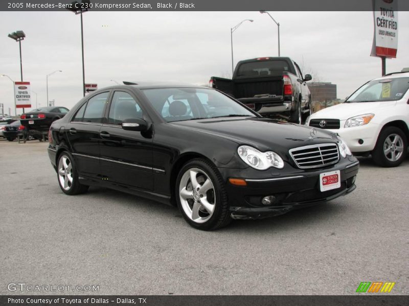 Black / Black 2005 Mercedes-Benz C 230 Kompressor Sedan
