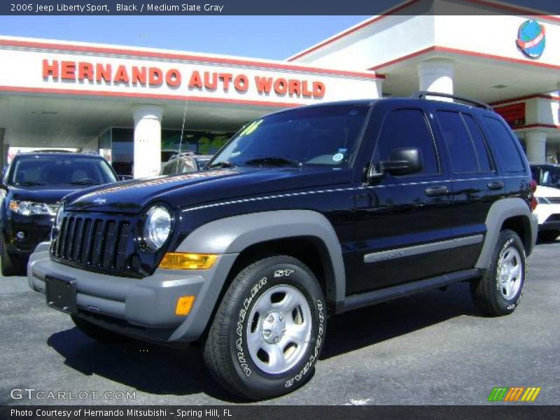 Black / Medium Slate Gray 2006 Jeep Liberty Sport