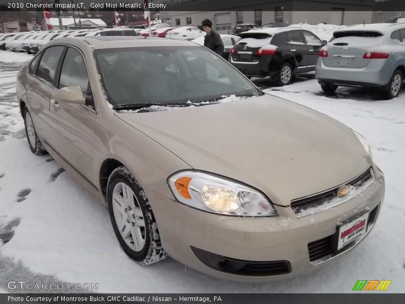 Gold Mist Metallic / Ebony 2010 Chevrolet Impala LT