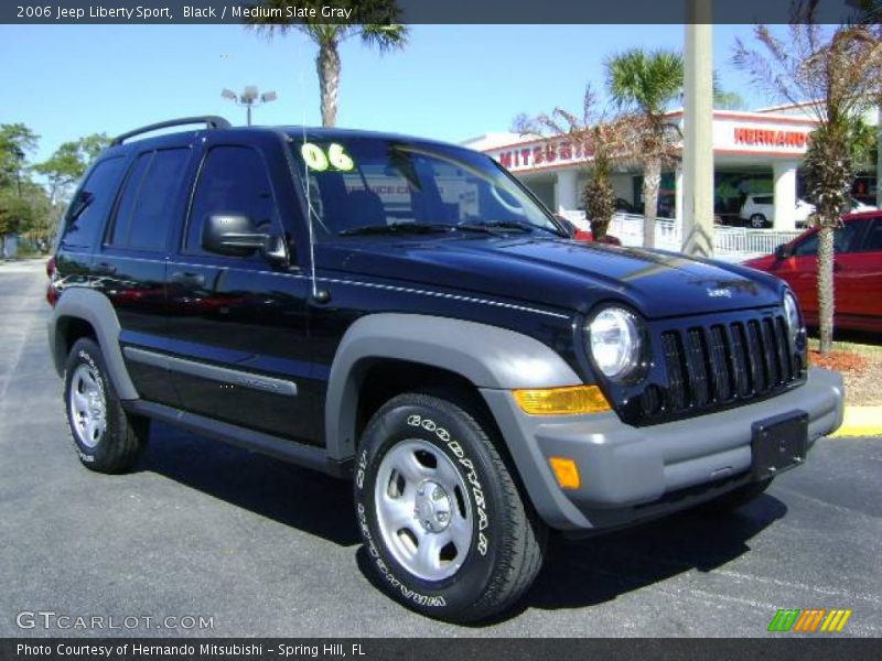 Black / Medium Slate Gray 2006 Jeep Liberty Sport