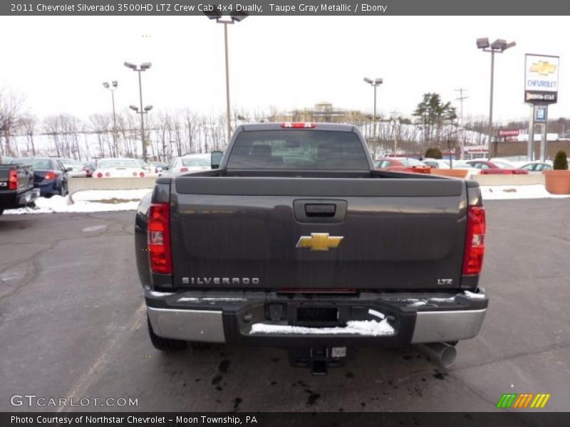 Taupe Gray Metallic / Ebony 2011 Chevrolet Silverado 3500HD LTZ Crew Cab 4x4 Dually