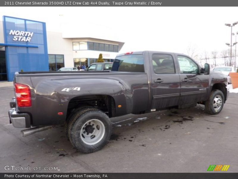 Taupe Gray Metallic / Ebony 2011 Chevrolet Silverado 3500HD LTZ Crew Cab 4x4 Dually
